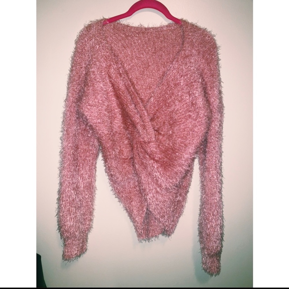 Knit cross sweater